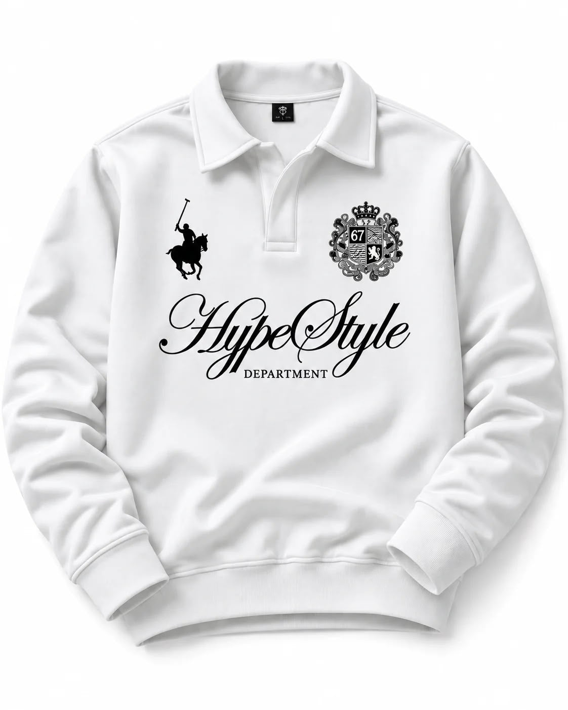 Winter Hype Style Polo Quarter Sweatshirt