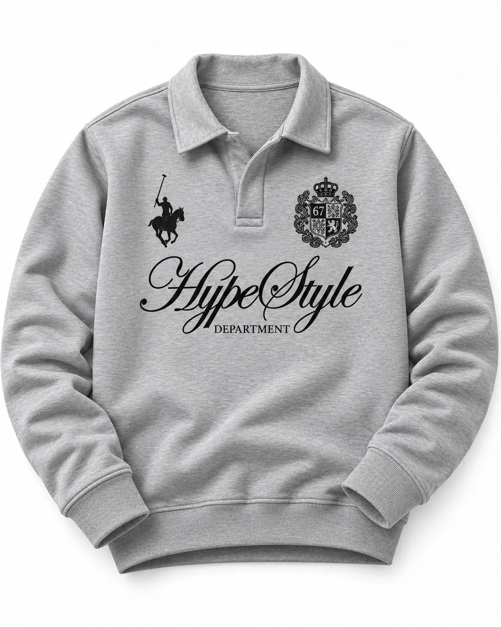 Winter Hype Style Polo Quarter Sweatshirt