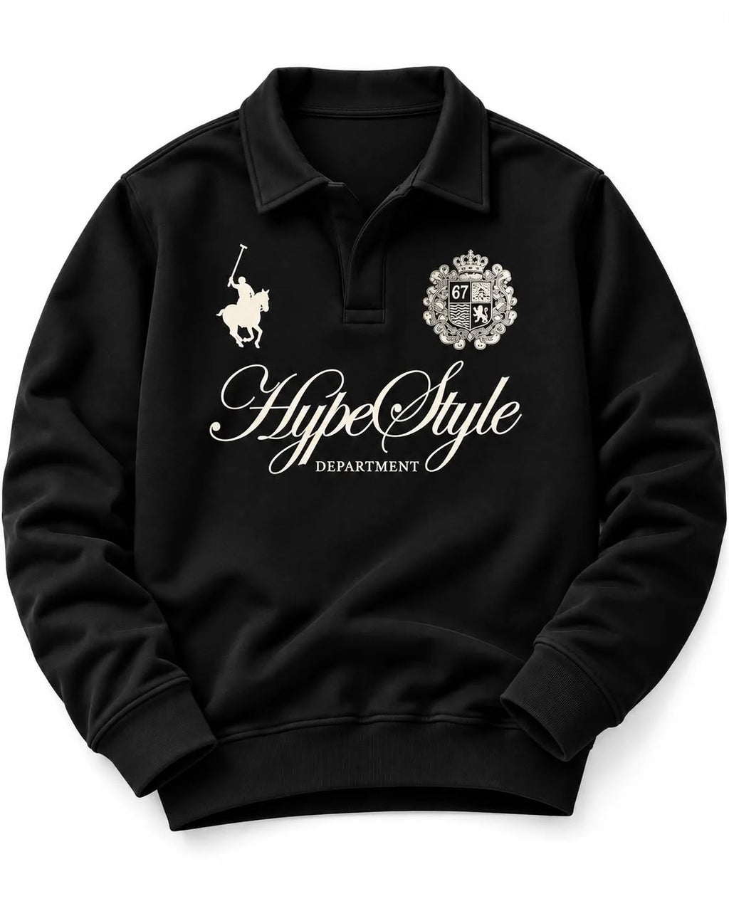 Winter Hype Style Polo Quarter Sweatshirt