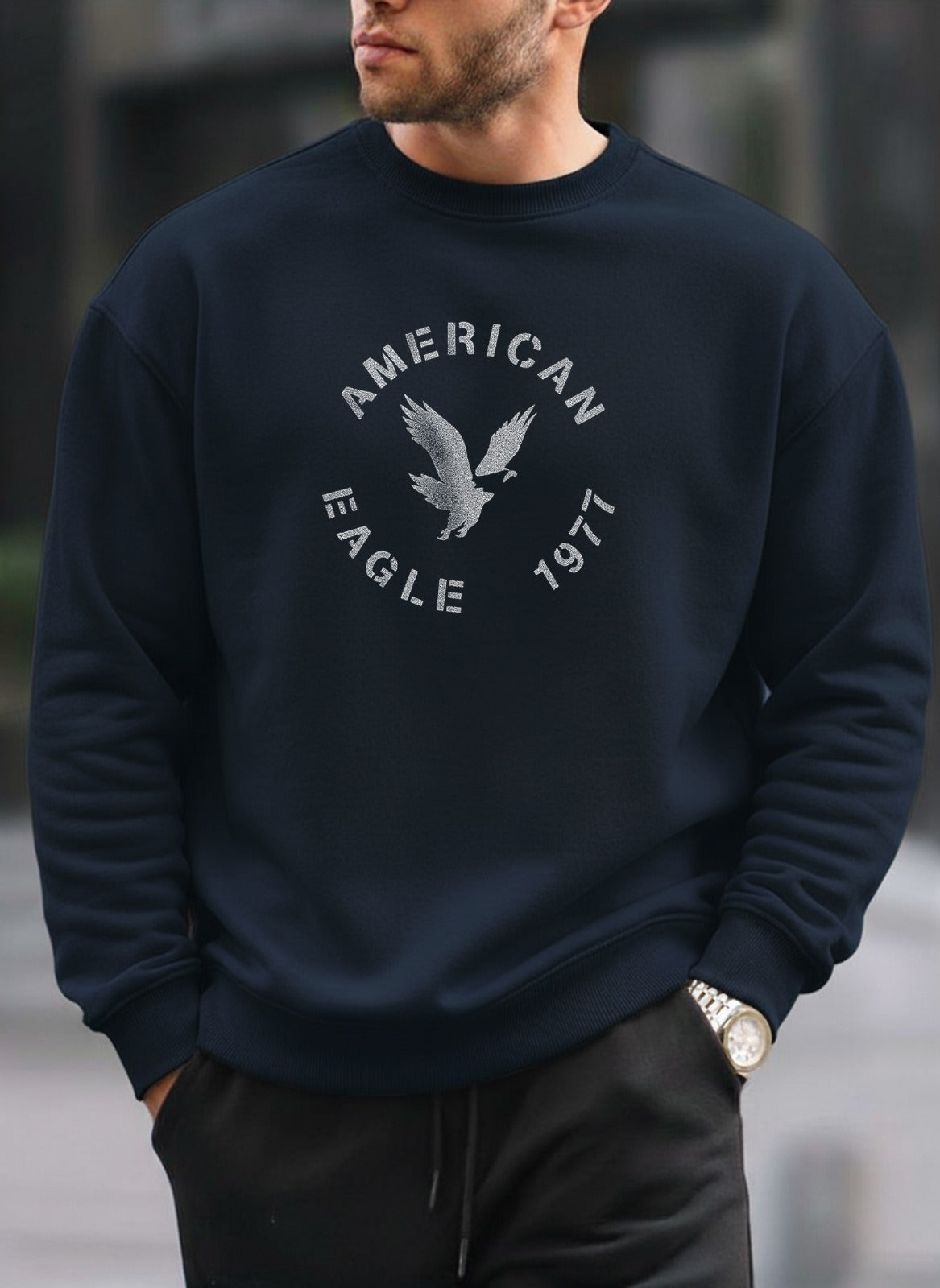 American Eagle 1977 oversized round sweatshirt