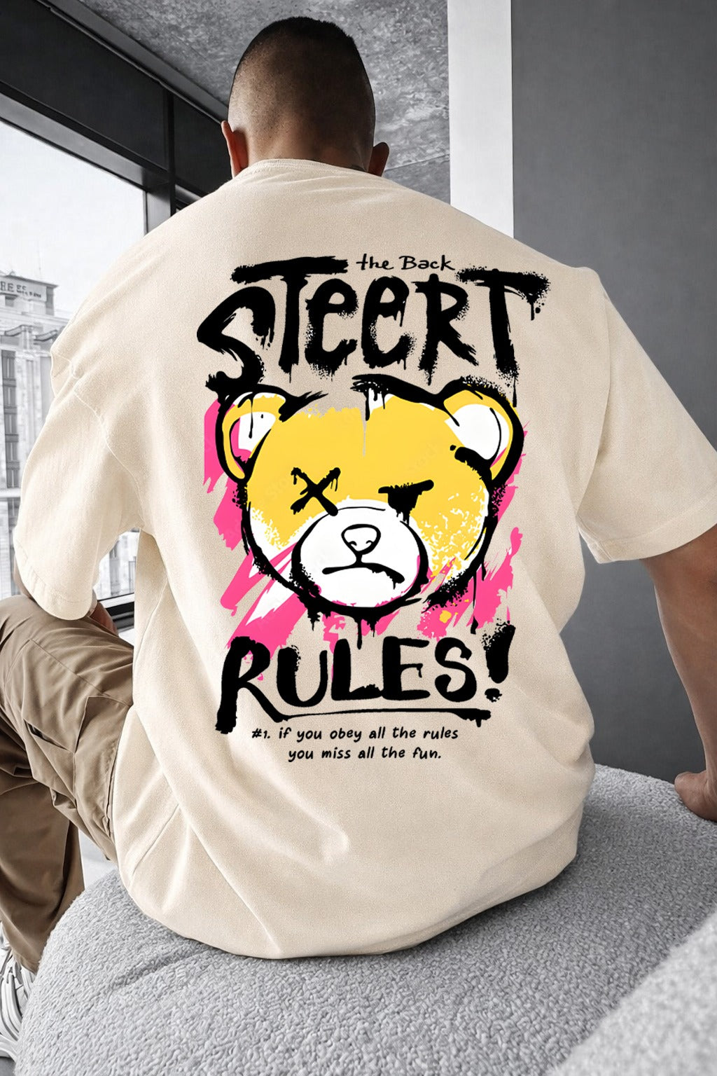 STREET RULES Oversize T-shirt (printed)