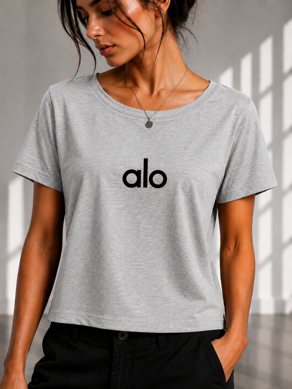 Alo Regular printed Cropped women T-shirt