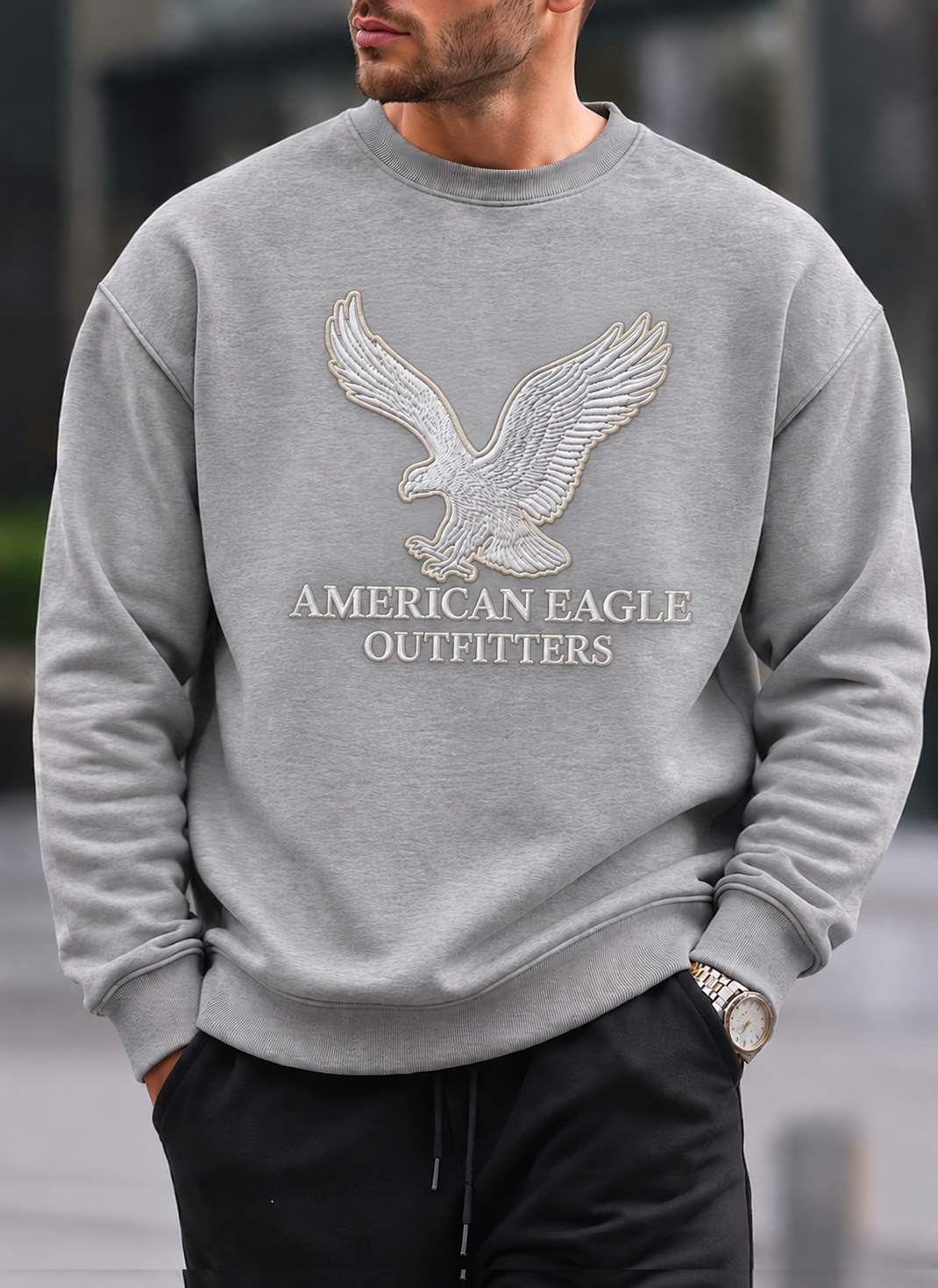 Oversized American Eagle Round - Sweatshirt