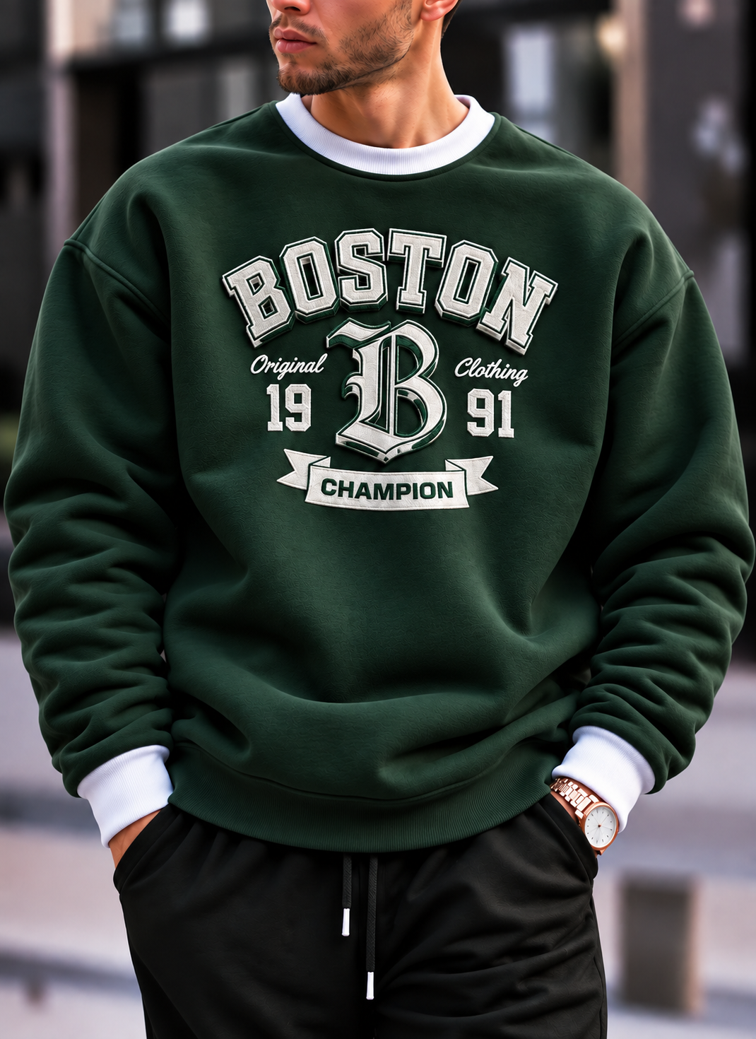 BOSTON Oversized Ranger Round Sweatshirt