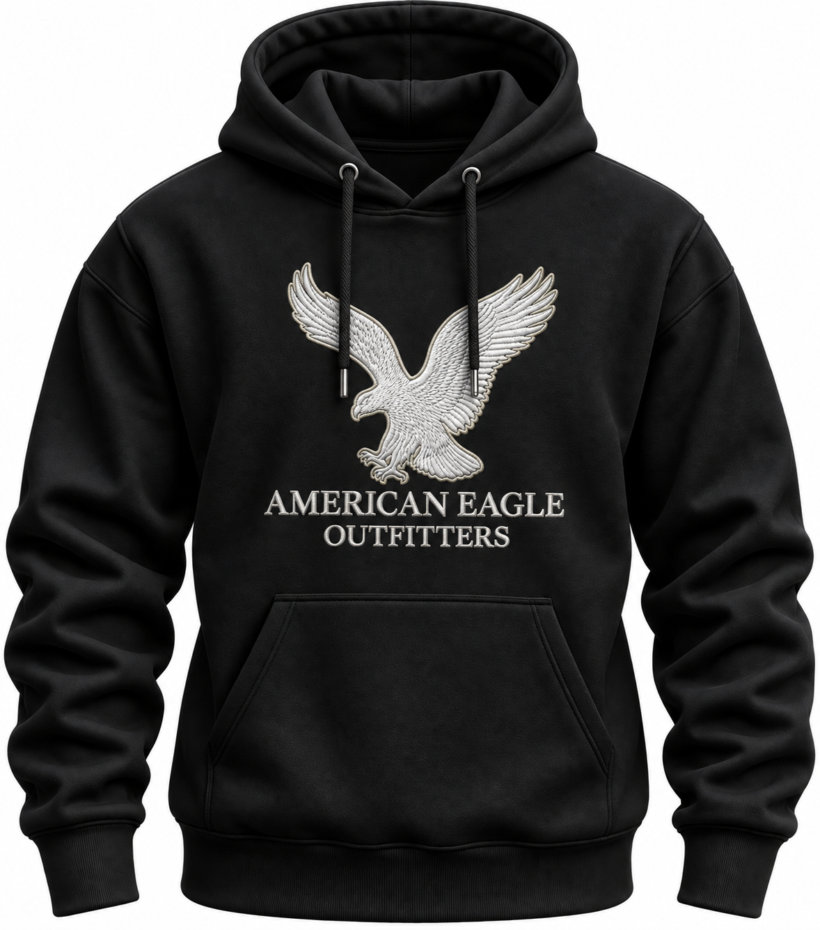 Printed American Eagle Regular Winter Hoodie