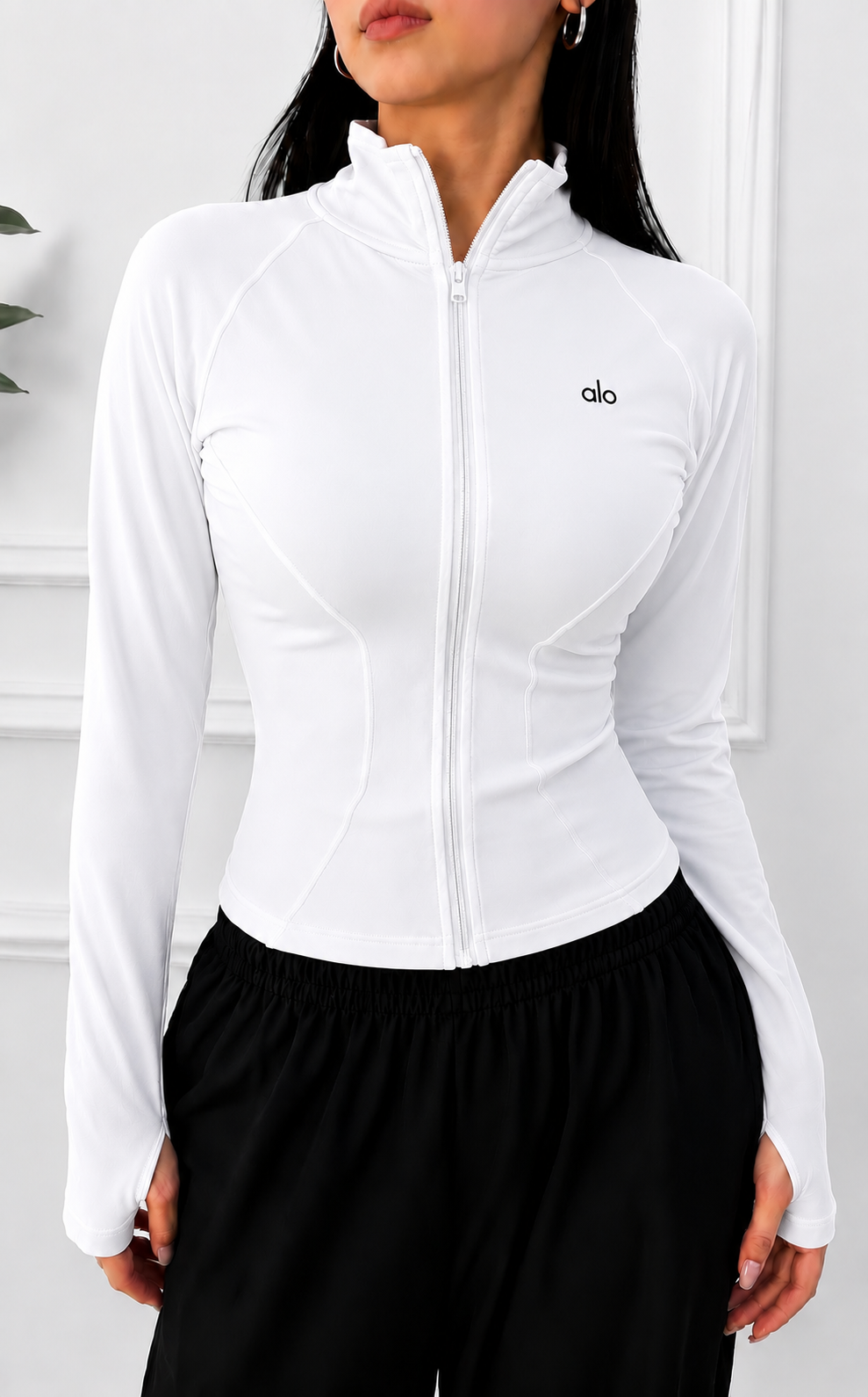 Alo Sportive Lycra Full-Zip Jacket