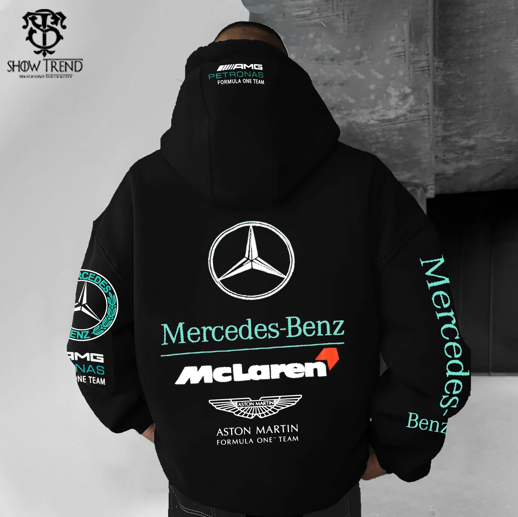 Mercedes-Benz Oversized Printed Hoodie