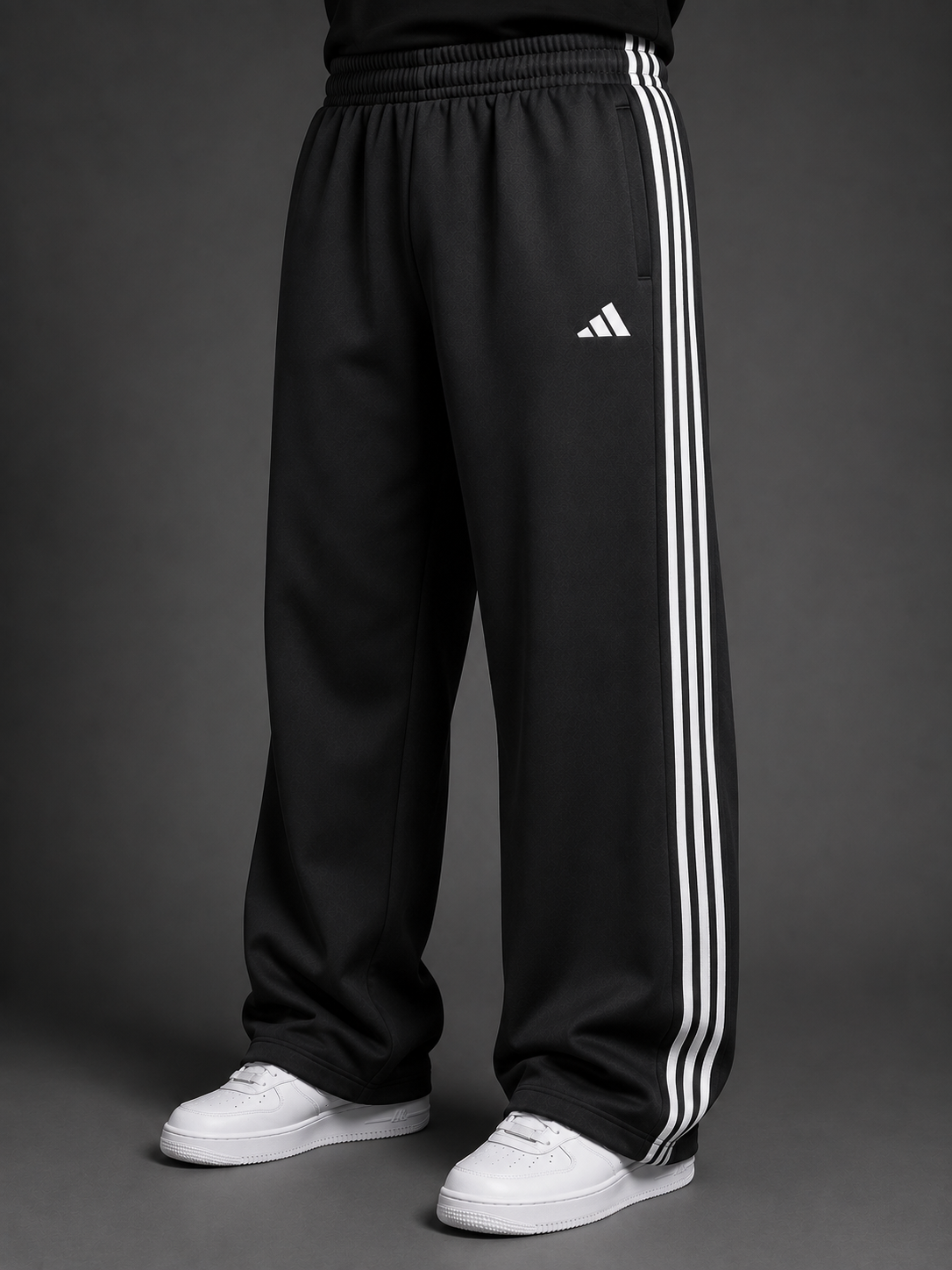 Wide leg Melton pants