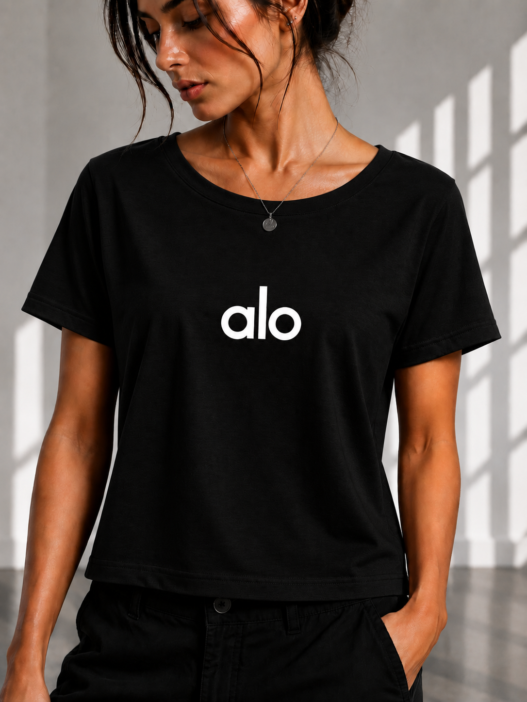 Alo Regular printed Cropped women T-shirt