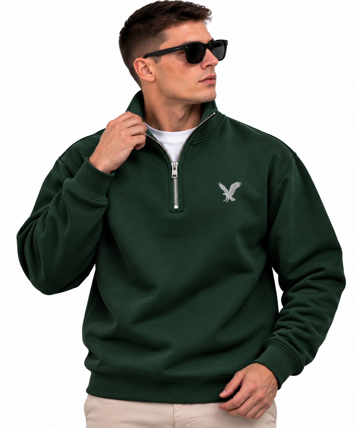 Winter American Eagle - Polo Quarter Sweatshirt